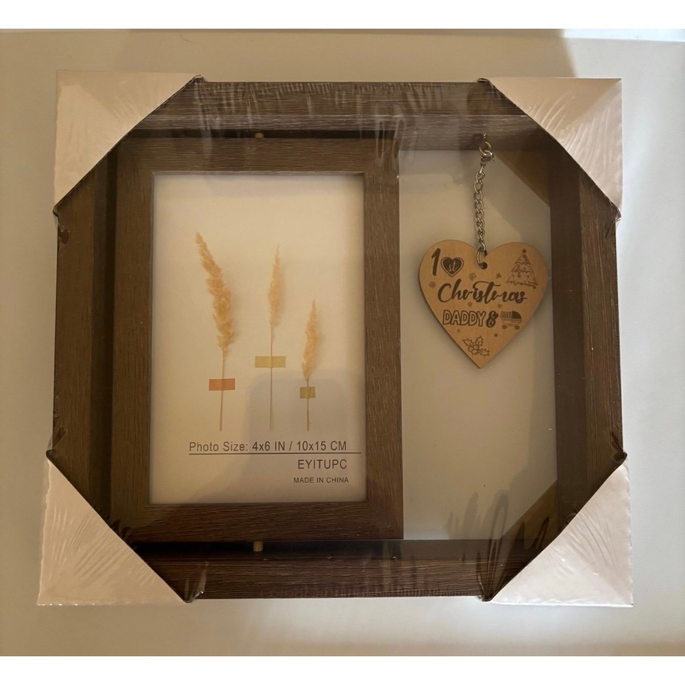 NEW 4x6 2-Sided 1st Christmas Daddy & Me Photo‎ Frame